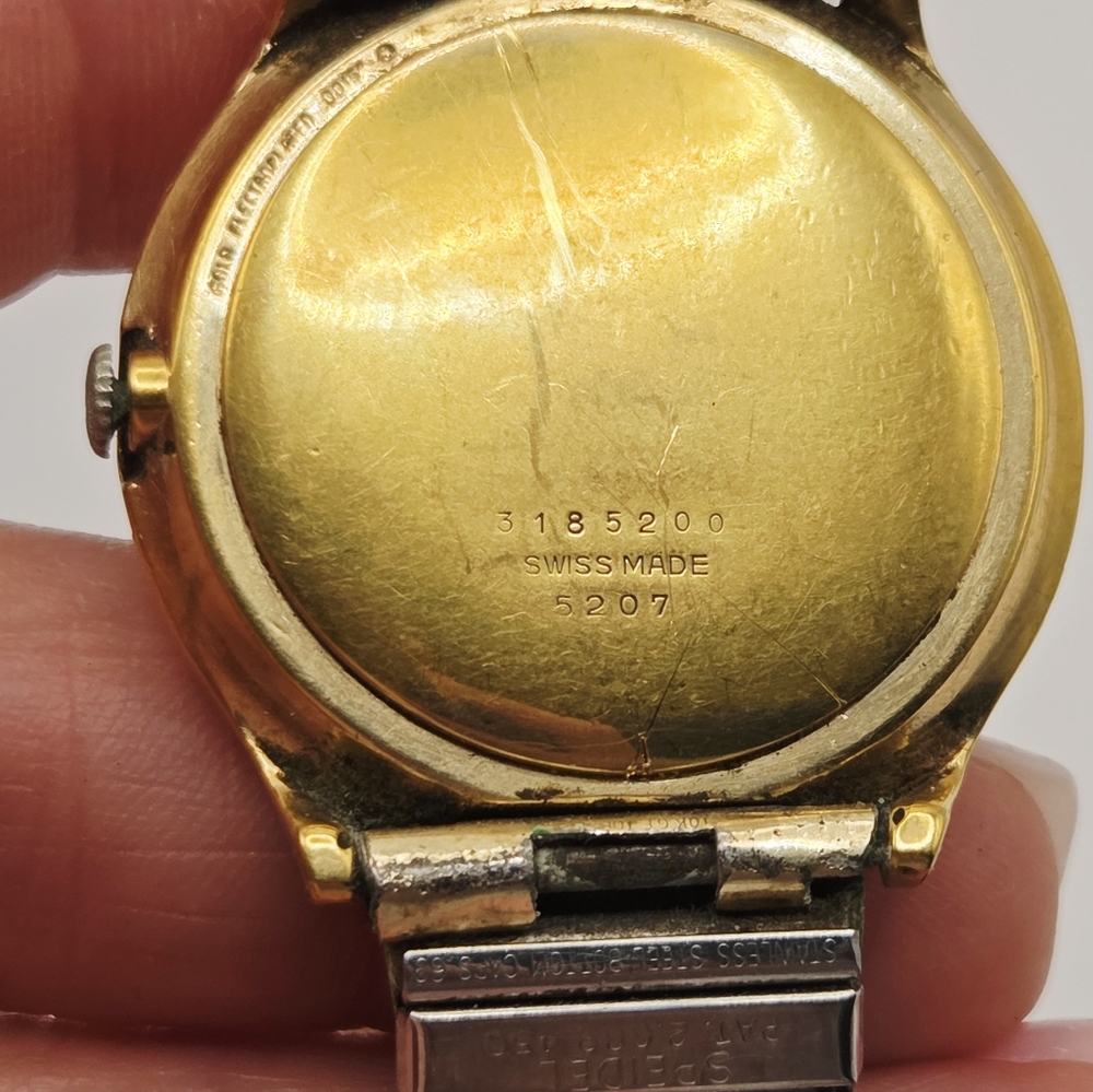 Vintage Mido Ocean Star Powerwind Watch Gold  Electroplated 001.5 35mm Working - Picture 7 of 13